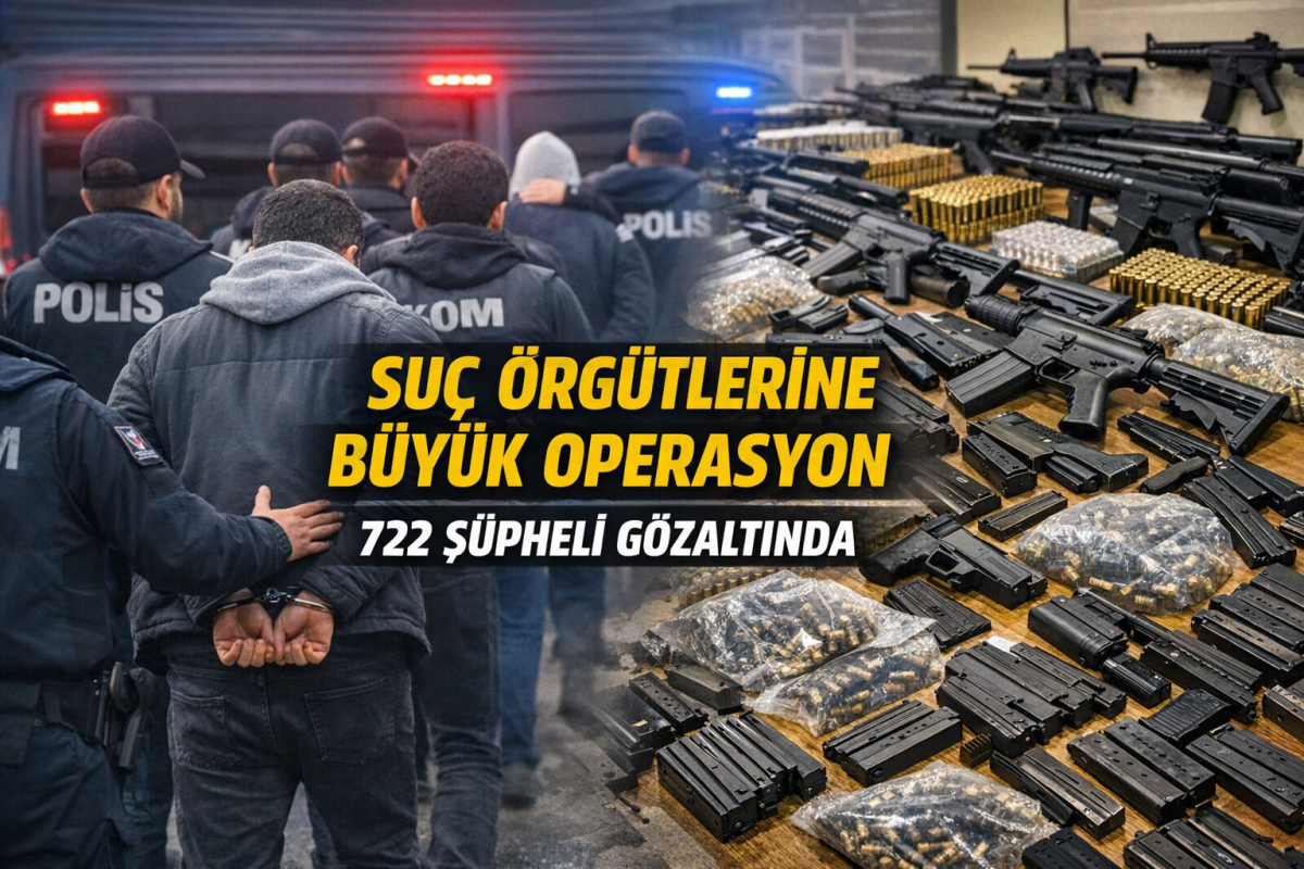 Suç Örgütlerine Büyük Operasyon: 722 Şüpheli Gözaltında